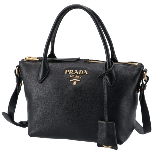 1ba111nox2bbe1il 1 Prada Handbag 2way Shoulder Bag Black