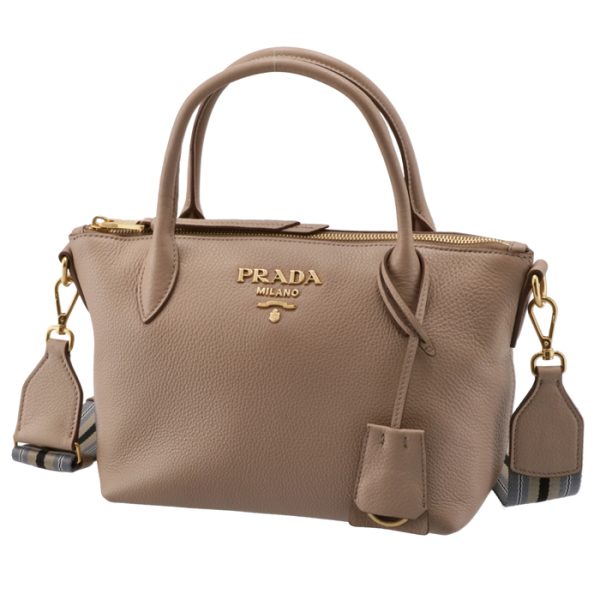 1ba111nox2bbe770 6 Prada Embossed Leather 2way Bag Beige