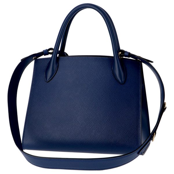 1ba156ooo2erx016 2 Prada Saffiano Monochrome 2way Tote Bag Navy