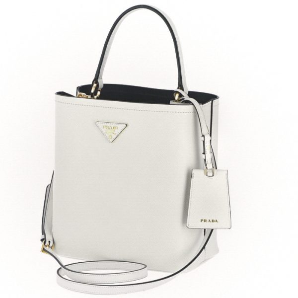 1ba212ooo2erxg3z Prada Double Saffiano Handbag Shoulder White