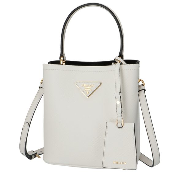 1ba217ooo2erxg3z 1 Prada Pannier Small Saffiano Shoulder Bag White