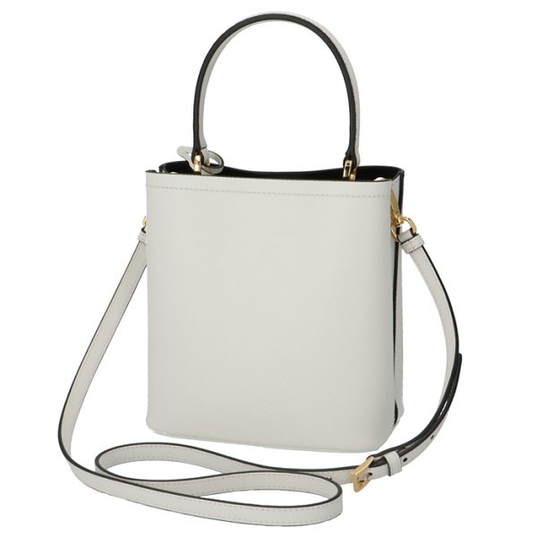 1ba217ooo2erxg3z 2 Prada Pannier Small Saffiano Shoulder Bag White