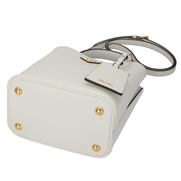 1ba217ooo2erxg3z 3 Prada Pannier Small Saffiano Shoulder Bag White