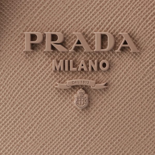 1ba2693oo2erxyfk 4 Prada Saffiano Monochrome Logo Belt Tote Bag Beige