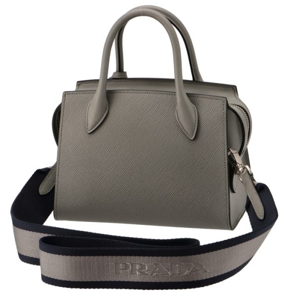 1ba269noo2erxczg 7 Prada Saffiano Leather Shoulder Tote Bag Gray