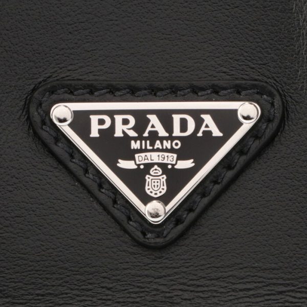 1ba333oooask002 6 Prada Lettering Logo Mini Tote Shoulder Bag Black