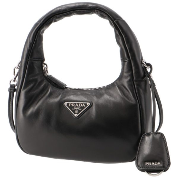 1ba384ovz2dyi 1 Prada Soft Padded Nappa Leather Mini Bag Black