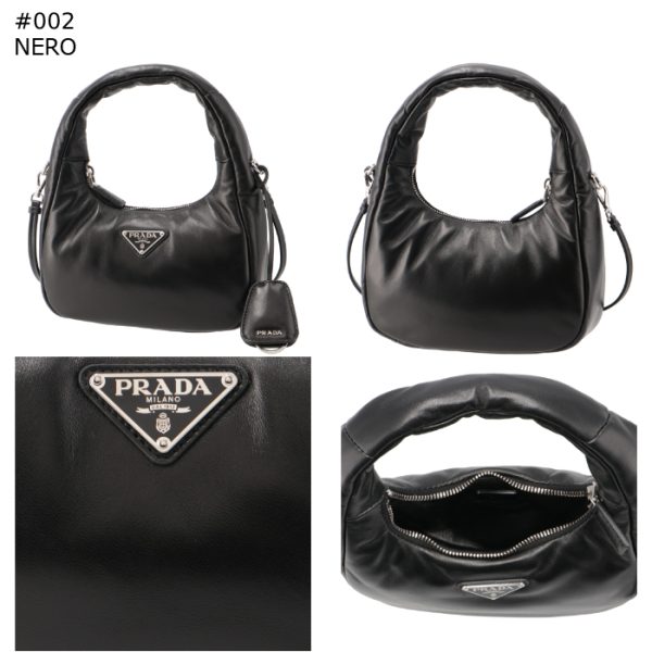 1ba384ovz2dyi 9 Prada Soft Padded Nappa Leather Mini Bag Black