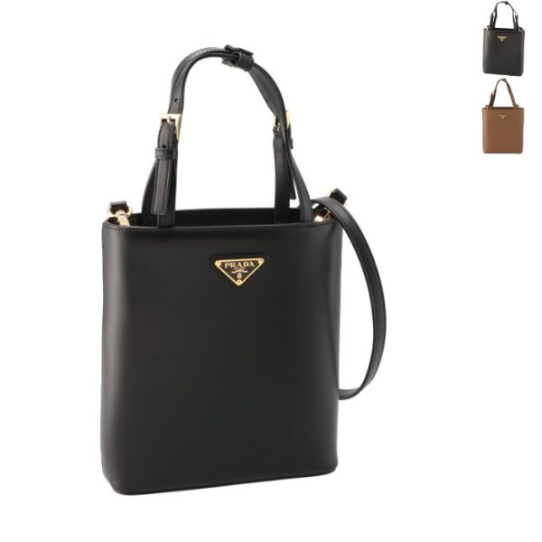 1ba401ooo2aix Prada Triangle Logo Mini Tote Shoulder Bag Black