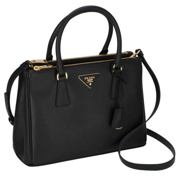 1ba863ooonzv002 Prada Galleria Saffiano Medium Tote Bag Black