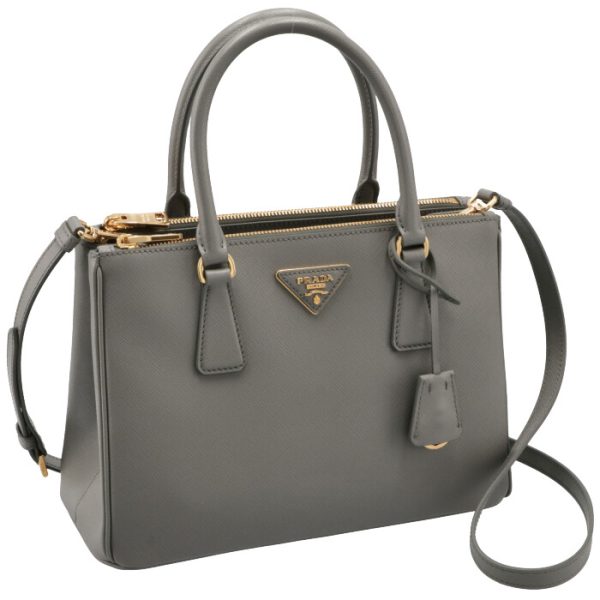 1ba863ooonzv480 Prada Galleria Saffiano Medium Tote Bag Gray