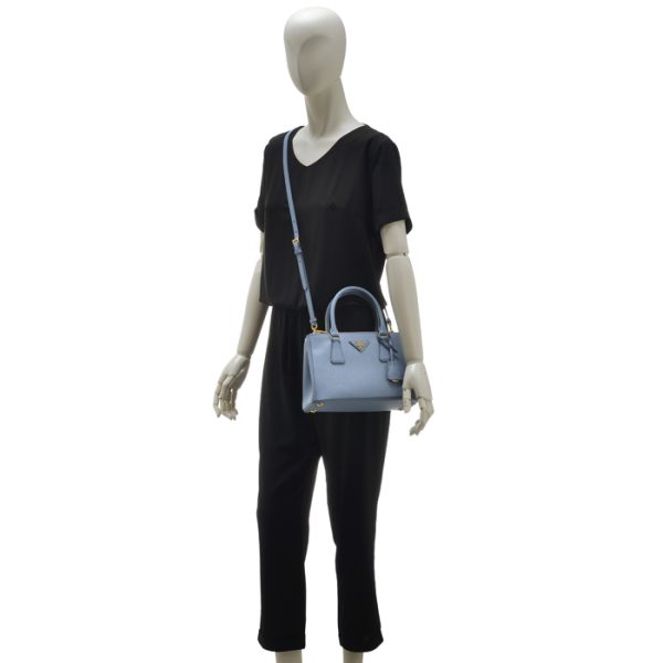 1ba896ooonzv637 7 Prada Galleria Saffiano Mini Tote Bag Blue