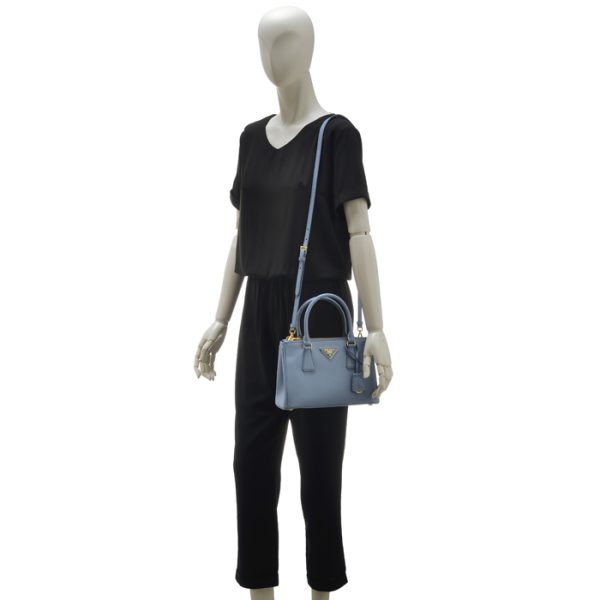 1ba896ooonzv637 8 Prada Galleria Saffiano Mini Tote Bag Blue