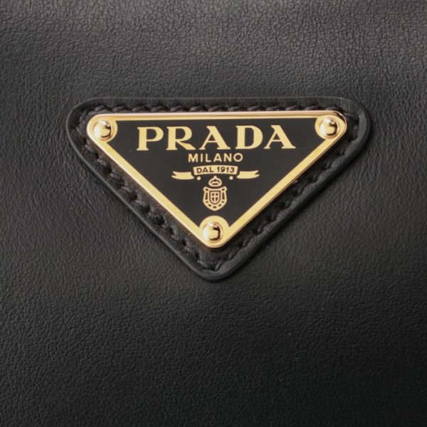 1bc194oooask 4 Prada Triangle Logo Arke Hobo Bag Black