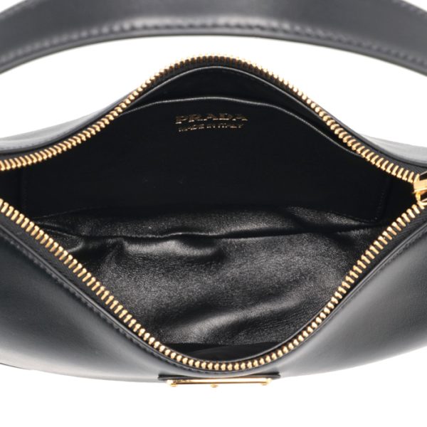 1bc194oooask 5 Prada Triangle Logo Arke Hobo Bag Black