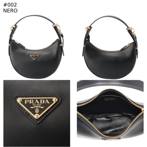 1bc194oooask 9 Prada Triangle Logo Arke Hobo Bag Black