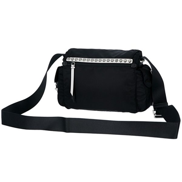 1bd118obo2byb967 2 Prada Nylon And Leather Crossbody Bag Black