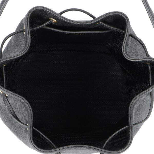 1be018nom2bbe002 5 Prada Shoulder Bucket Bag Drawstring Black