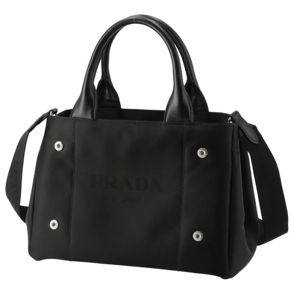 1bg364ootukw0002 6 Prada Logo Belt With Pocket Tote Shoulder Black