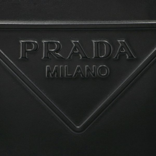 1bg382nrmask002 4 Prada Triangle Shopping Tote Bag Nero Black