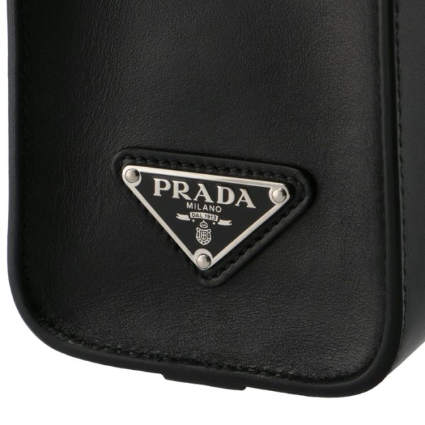 1bg382nrmask002 6 Prada Triangle Shopping Tote Bag Nero Black