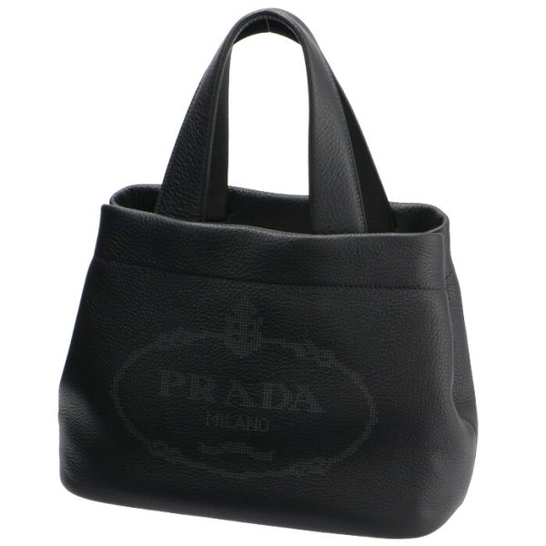 1bg390olo2dkv002 1 Prada Small Tote Handbag Calfskin Black Nero