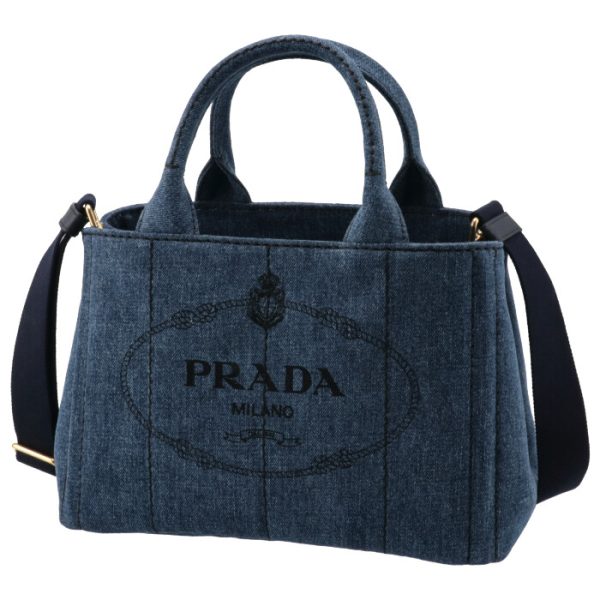 1bg439oooaj6008 1 Prada Canapa Canvas Tote 2way Handbag Blue