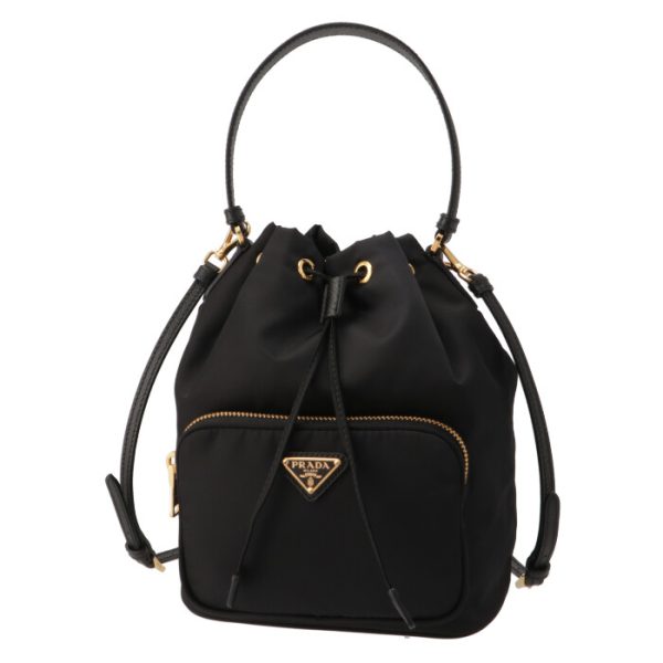 1bh038uoorv44002 1 Prada Duet Nylon Mini Shoulder Bag Black