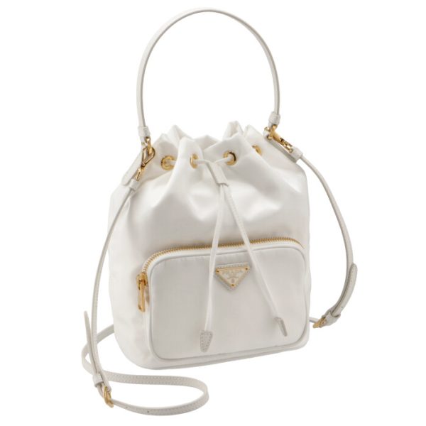 1bh038uoorv44009 Prada Duet Nylon Mini Shoulder Bag White