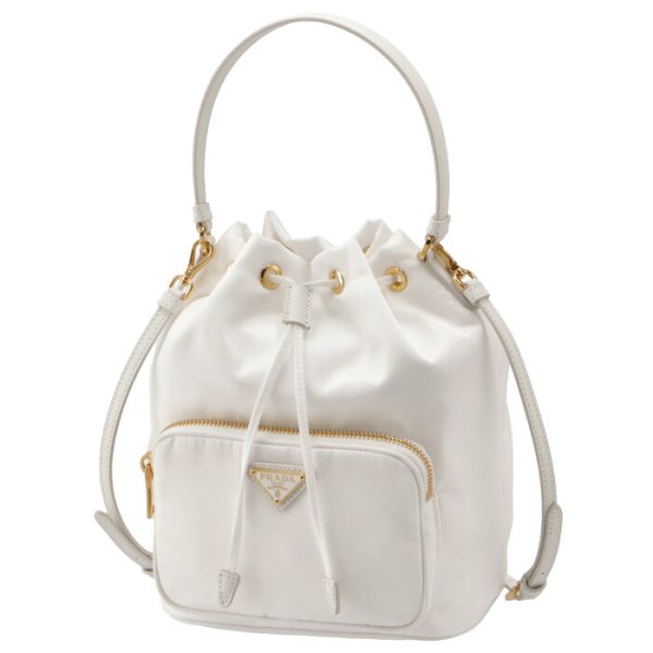 1bh038uoorv44009 1 Prada Duet Nylon Mini Shoulder Bag White