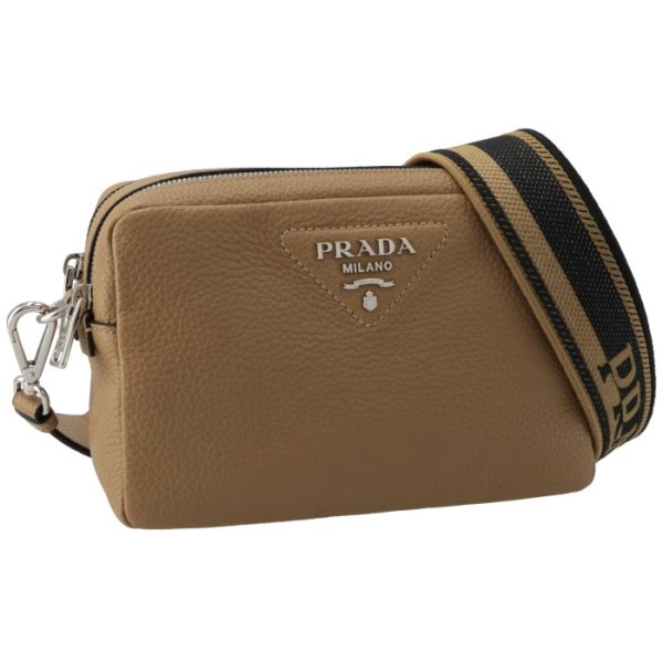 1bh0823om2dkv3of Prada Logo Strap Shoulder Crossbody Beige Brown