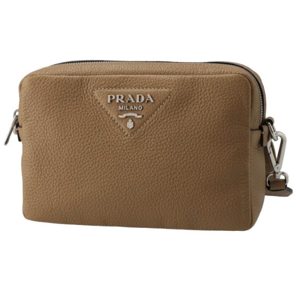 1bh0823om2dkv3of 1 Prada Logo Strap Shoulder Crossbody Beige Brown