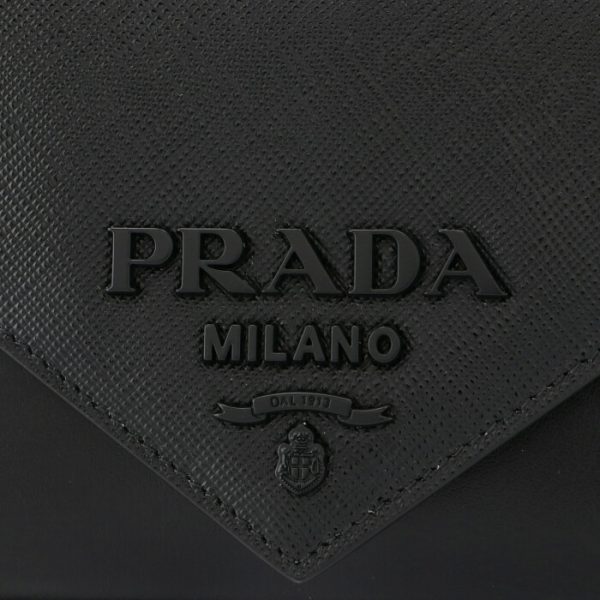 1bp020ooo2eep002 4 Prada Monochrome Mini Shoulder Bag Black