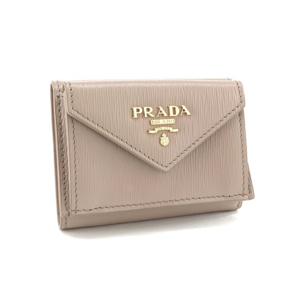 1mh021 2ezz f0770 01 Prada Wallet Leather Beige