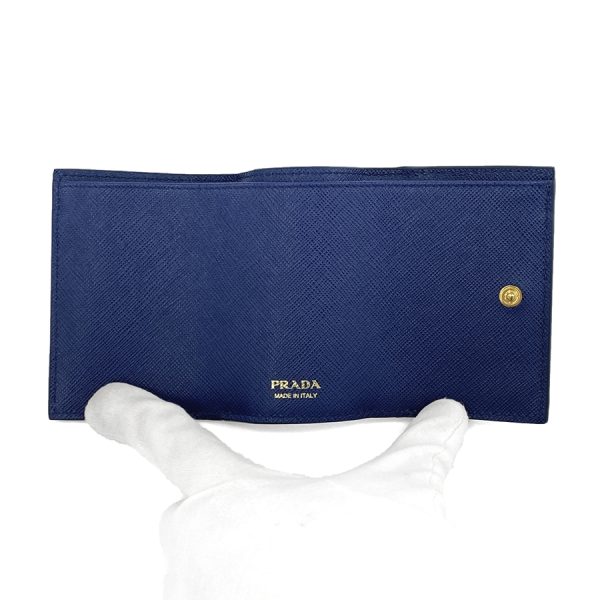 1mh021 qwa f0016 04 Prada Wallet Leather Blue