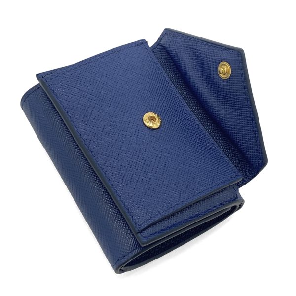 1mh021 qwa f0016 06 Prada Wallet Leather Blue