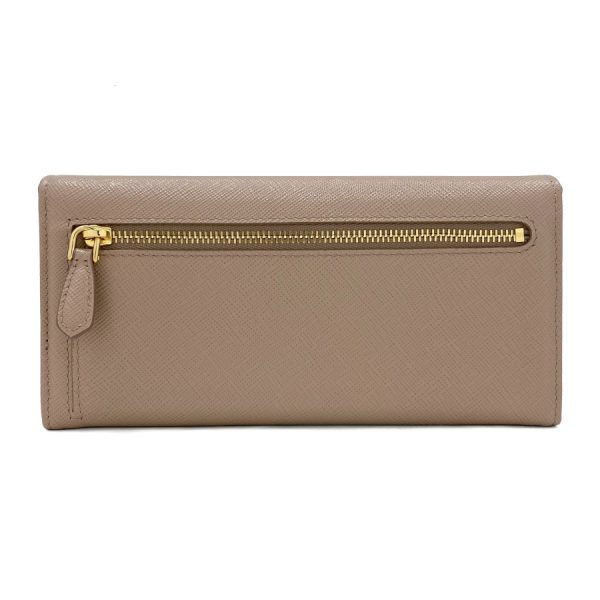 1mh132 qwa f0236 3 Prada Long Wallet Leather Beige