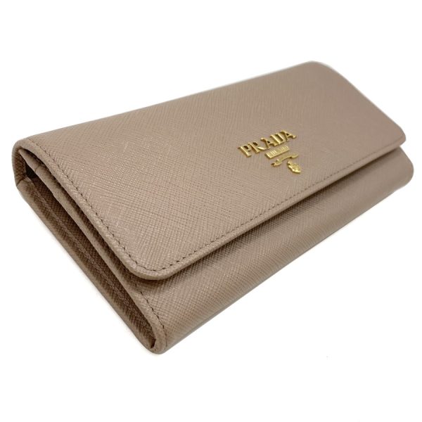 1mh132 qwa f0236 9 Prada Long Wallet Leather Beige