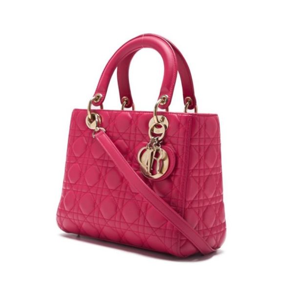 1noqzl7dpgy5v 2 Dior Lady Dior Cannage Handbag Lambskin Pink