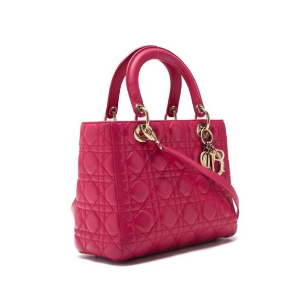 1noqzl7dpgy5v 3 Dior Lady Dior Cannage Handbag Lambskin Pink