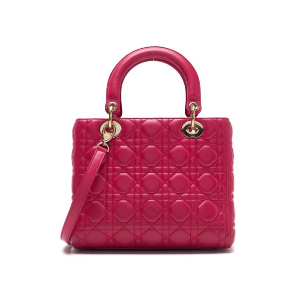 1noqzl7dpgy5v 4 Dior Lady Dior Cannage Handbag Lambskin Pink