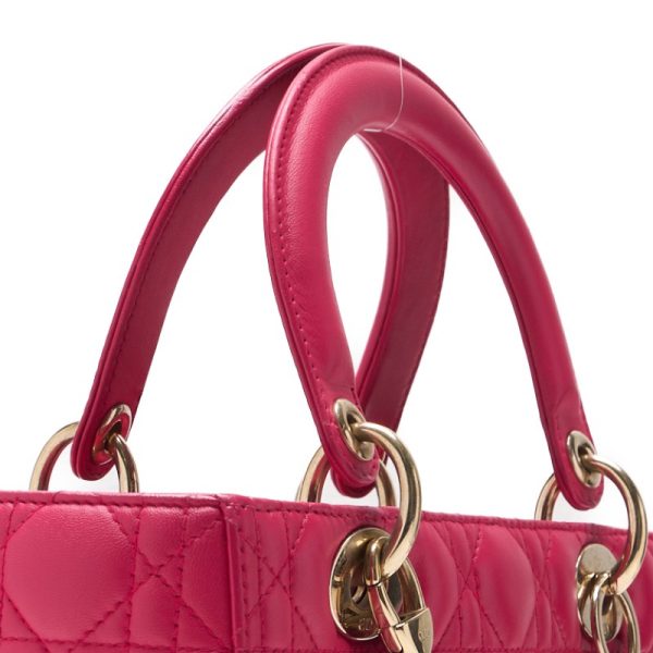 1noqzl7dpgy5v 5 Dior Lady Dior Cannage Handbag Lambskin Pink