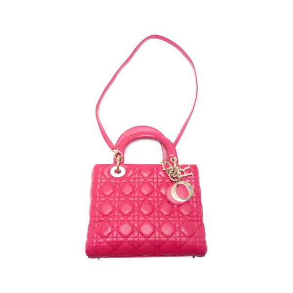 1noqzl7dpgy5v 7 Dior Lady Dior Cannage Handbag Lambskin Pink