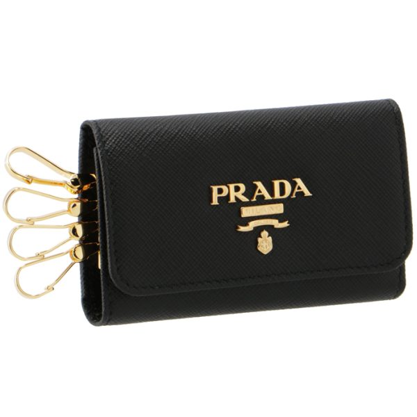 1pg004qwa002 Prada Saffiano Black Key Case