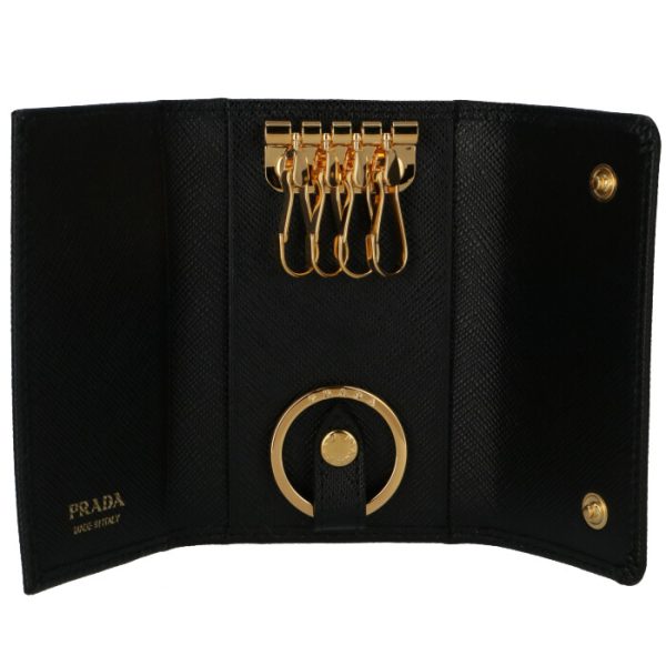 1pg004qwa002 4 Prada Saffiano Black Key Case