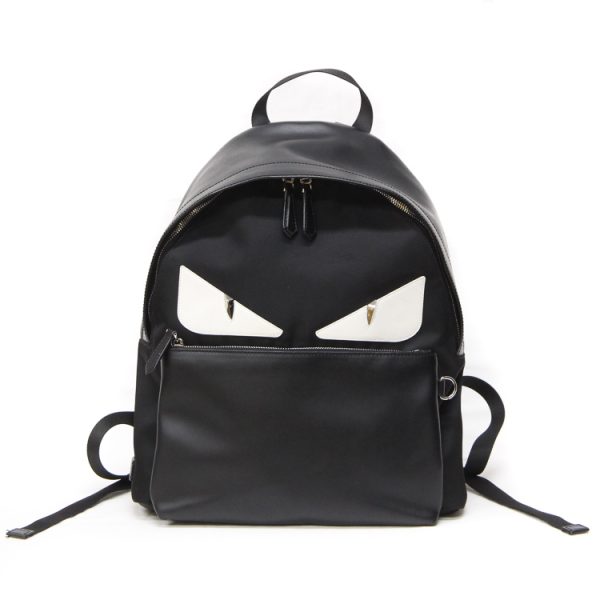 20 3316 02 Fendi Monster Bugs Backpack Leather Black