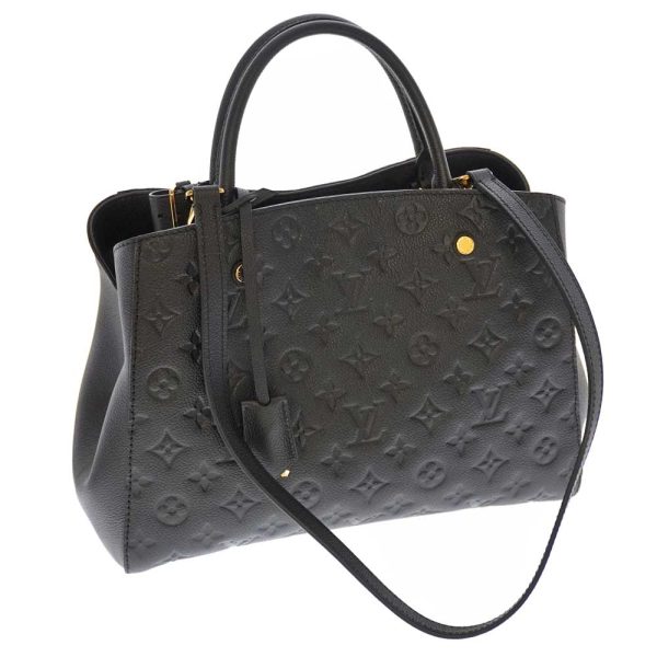 20 7470 13 Louis Vuitton Montaigne MM Shoulder Bag Black