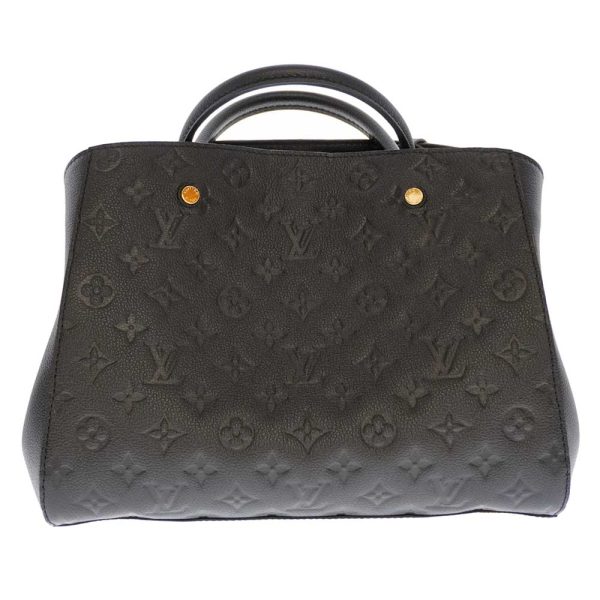 20 7470 3 Louis Vuitton Montaigne MM Shoulder Bag Black