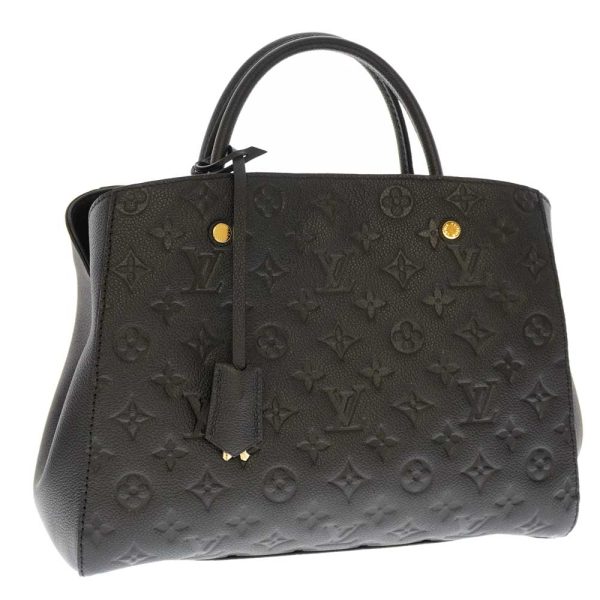 20 7470 Louis Vuitton Montaigne MM Shoulder Bag Black