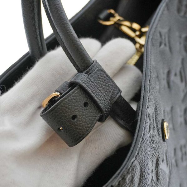 20 7470 7 Louis Vuitton Montaigne MM Shoulder Bag Black